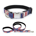 Printed pet metal buckle lettering dog collar